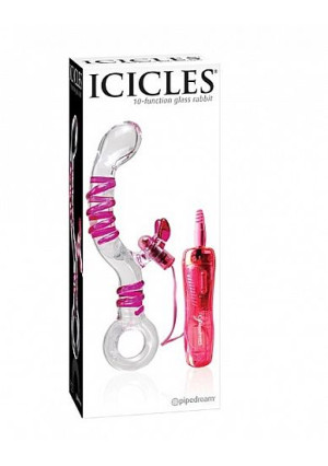 Pipedream Icicles - PLUG szklany KRÓLIK wibracje zdalnie sterowany