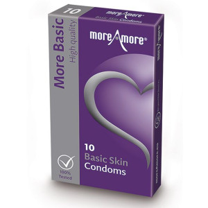 Prezerwatywy klasyczne - MoreAmore Condom Basic Skin 10 szt