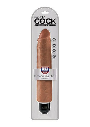 Pipedream King Cock - Dildo extra cieńkie WIBRACJE śniade 30 cm (12')