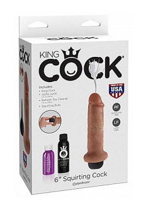 Pipedream King Cock - Dildo  WYTRYSK + sztuczna sperma 18 cm (6 ')