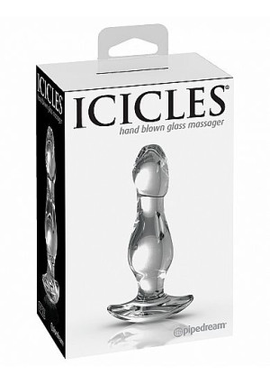 Pipedream Icicles- Dildo plug SZKLANE przezroczysty No. 72 9,2cm