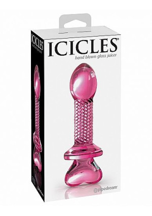 Pipedream Icicles - Plug szklany No. 82 przezroczysty rózowy 10,2cm