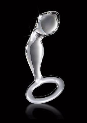 Pipedream Icicles - Plug Dildo szklany No. 46 przezroczysty wygięty 10 cm