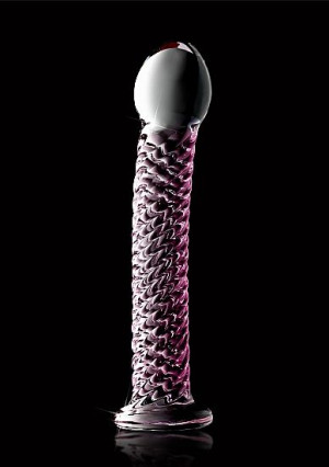 Pipedream Icicles - Plug Dildo szklany No. 53 prążkowany 17,5 cm