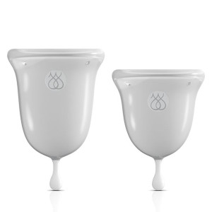 Kubki menstruacyjne - Jimmyjane Intimate Care Menstrual Cups Przezroczysty