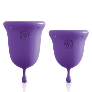 Kubki menstruacyjne - Jimmyjane Intimate Care Menstrual Cups Fioletowy