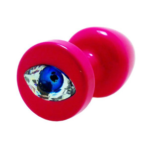 Plug analny ozdobny - Diogol Anni R Eye Pink Crystal 30 mm Różowy