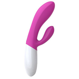 Wibrator ze stymulatorem - ZINI Dew Rabbit Vibrator   Fioletowy z białym