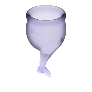 Zestaw kubeczków menstruacyjnych - Satisfyer Feel Secure Menstrual Cup Fiol