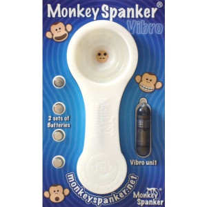 Masturbator wibrujący - Monkey Spanker Vibro  biały