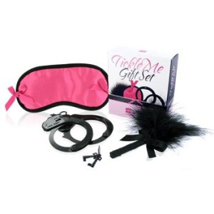 Zestaw erotycznych gadżetów LoversPremium - Tickle Me Gift Set różowy