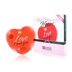 Gorące Serduszka do masażu całego ciała - Napis Love I love you, czerwone