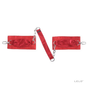 Lelo Sutra Chainlink Cuffs – Ekskluzywne kajdanki z łańcuszkiem czerwone