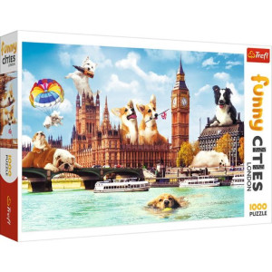 Puzzle 1000 elementów - Psy w Londynie - Trefl