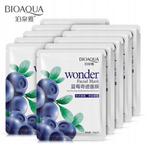 Bioaqua Maska W Płacie Z Borówką Wonder x10szt