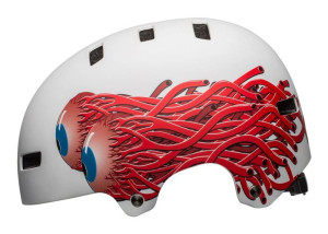 Kask juniorski BELL SPAN matte white eyes roz. S (51–55 cm)