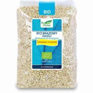 Ryż Brązowy Okrągły Pełnoziarnisty Bio 1 kg - Bio Planet