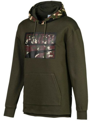 Bluza męska Puma Rebel Camo Hoody FL oliwkowa 580555 70