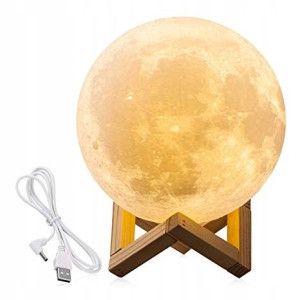 LAMPKA NOCNA KSIĘŻYC 3D MOON LIGHT ze ściemniaczem
