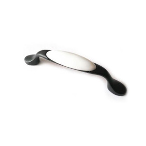 Uchwyt RETRO CZARNY PORCELANA 96mm 1002