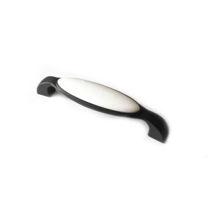 Uchwyt Retro Czarny Porcelana 128mm 1019