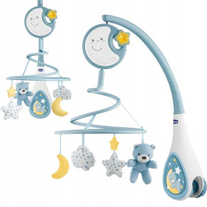 Chicco Next2Dreams - grająca i święcąca karuzela do łóżeczka Next2Me | Nieb