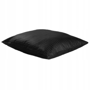 Poszewka Satynowa LUX Cizgili 70x80 Czarna