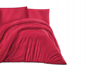 Poszewka Satynowa LUX Cizgili 70x80 Czerwony