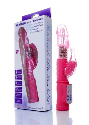 wibrator-delfin, wibracja/rotacja 36 funkcji różowy