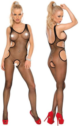 Bielizna-Bodystocking Czerwony L/XL ""Kiss Me""