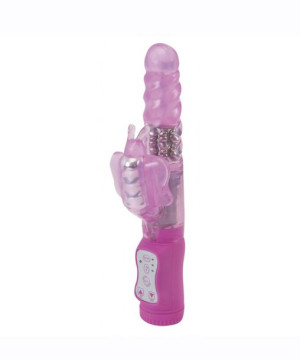 wibrator-minx butterfly rabbit vibrator pink os