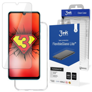 ZESTAW do Huawei P30 Lite - 3mk FlexibleGlass Lite i 3mk Clear Case