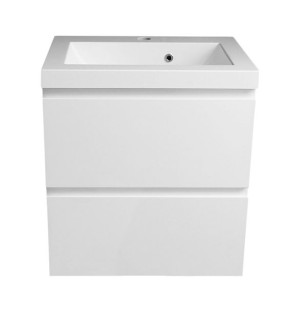 Szafka łazienkowa z umywalką 60 x 39 F wysoki połysk