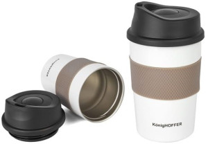 Biały kubek termiczny Konighoffer Elliot 330 ml