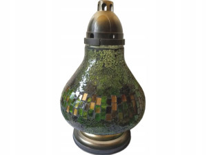 Znicz znicze lampion KARAFA ZIELONA