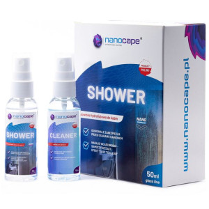 NANOCAPE DO KABIN impregnat hydrofobowy do kabin prysznicowych zestaw