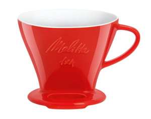 Melitta® Porcelanowy filtr do kawy 1x4 czerwony