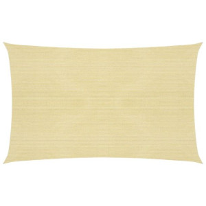 Żagiel przeciwsłoneczny, 160 g/m², beżowy, 3x5 m, HDPE