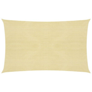 Żagiel przeciwsłoneczny, 160 g/m², beżowy, 3x6 m, HDPE