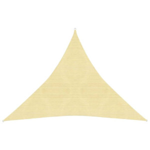 Żagiel przeciwsłoneczny, 160 g/m², beżowy, 3x3x3 m, HDPE