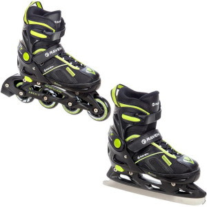 Rolki Łyżwy Regulowane 2w1 Raven Pulse Black/Lemon 37-40