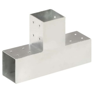 Lumarko Łącznik do słupków w kształcie T, galwanizowany metal, 81x81 mm