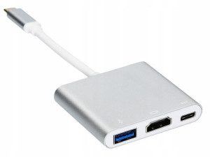 Adapter USB C 3.1 - HDMI USB 3.0 USB-C Mac 4K 24H
