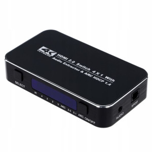 Switch Hdmi 2.0 4x1 Przełącznik Uhd 4k Hdcp Hdr