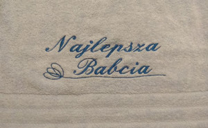 Najlepsza Babcia haft na ręczniku Alexa 50x90