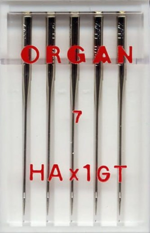 Igły półpłaskie ORGAN HAx1GT do jedwabiu 5x '55