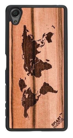 Smart Woods Mapa Świata - etui do Xperia XZ
