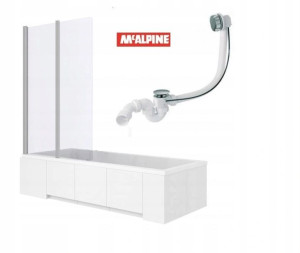 Pl Wanna 150x70 + Parawan Składany 80 Cm+ Syfon