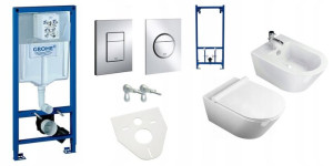 Stelaż Grohe + Misa+bidet+bateria+stelaż Bide