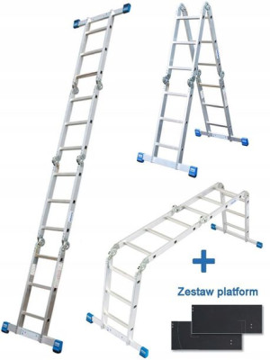 KRAUSE STABILO drabina przegubowa z platformą 4x3